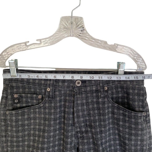 AG Adriano Goldschmied The Tellis Modern Slim Pants Men's Gray Plaid 31X26 - Picture 3 of 8